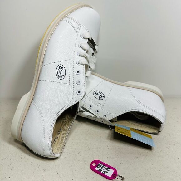 Linds Classic White Right Handed Mens Bowling Shoes size 10 - Picture 1 of 8